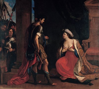 Cleopatra en Octavianus door Giovanni Francesco Barbieri